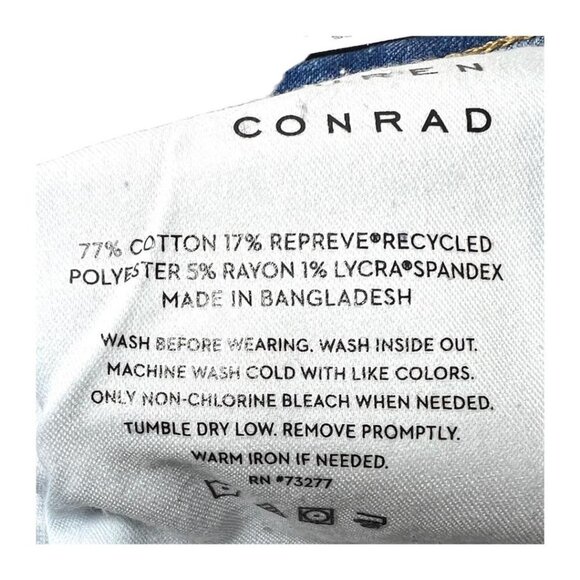 LC Lauren Womens Mid Rise Med Wash Raw Hem Denim Skinny Jeans Sz 8 New - Picture 5 of 7